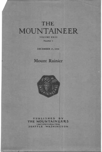 The Mountaineer 1930 cover